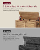 NEU Schuhbank mit Stauraum Landhausstil honigbraun 100 x 40 x 46 cm mattweiß
