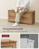 NEU Schuhbank mit Stauraum Landhausstil honigbraun 100 x 40 x 46 cm mattweiß