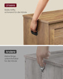 NEU Schuhbank mit Stauraum Landhausstil honigbraun 100 x 40 x 46 cm mattweiß