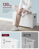 NEU Sitzbank mit Stauraum Vintage-Stil weiß
