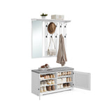 NEU Schuhbank Wandgarderobe Set 101cm breit mit 10 Haken