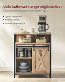 NEU Sideboard mit Schiebetür Landhausstil eichenbraun schwarz