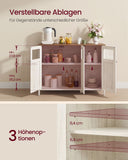 NEU Sideboard mit Glastüren und Stahlrahmen weiß