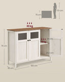 NEU Sideboard mit Glastüren und Stahlrahmen weiß
