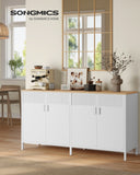 NEU Schrank mit 4 Türen weiß-eichenbeige