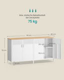 NEU Schrank mit 4 Türen weiß-eichenbeige