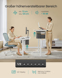 NEU Höhenverstellbarer Schreibtisch elektrisch 60 x 110 x (72-120) cm wolkenweiß