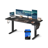 NEU Höhenverstellbarer Schreibtisch elektrisch 60 x 160 x (72-120) cm wolkenweiß