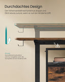 NEU Höhenverstellbarer Schreibtisch elektrisch 70 x 160 x (72-120) cm vintagebraun