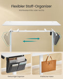 NEU Höhenverstellbarer Schreibtisch elektrisch 70 x 160 x (72-120) cm wolkenweiß