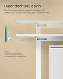 NEU Höhenverstellbarer Schreibtisch elektrisch 70 x 160 x (72-120) cm wolkenweiß