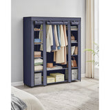 Neu Stoffschrank mit Kleiderstange Marineblau