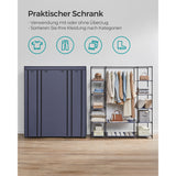 Neu Stoffschrank mit Kleiderstange Marineblau