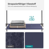 Neu Stoffschrank mit Kleiderstange Marineblau