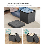 Neu Sitzhocker mit Stauraum Dunkelgrau