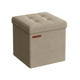 NEU Sitzhocker klappbar mit Stauraum 30 x 30 cm kamelbraun