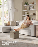 NEU Sitzhocker klappbar mit Stauraum 30 x 30 cm kamelbraun