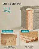 NEU Sitzhocker klappbar mit Stauraum 30 x 30 cm kamelbraun