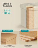NEU Sitzhocker Stauraum 30cm dunkelgrau