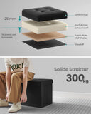 NEU Sitzbank mit Stauraum 38 x 76 x 38 cm tintenschwarz