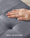 NEU Sitzbank mit Stauraum 38 x 38 x 40 cm Fußhocker 37 L schiefergrau