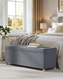 NEU Sitzbank mit Stauraum 38 x 110 x 40 cm Fußhocker 112 L schiefergrau
