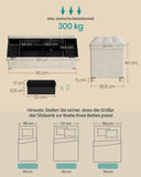 NEU Sitzbank mit Stauraum 38 x 110 x 40 cm Fußhocker 112 L cappuccinobeige