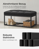 NEU Sitzhocker mit Stauraum 40 x 76 x 40 cm tintenschwarz