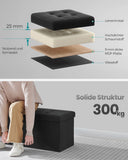 NEU Sitzbank mit Stauraum 38 x 110 x 38 cm tintenschwarz