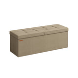 NEU Sitzbank mit Stauraum 38 x 110 x 38 cm kamelbraun
