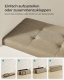 NEU Sitzbank mit Stauraum 38 x 110 x 38 cm kamelbraun