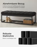 NEU Sitzhocker mit Stauraum 40 x 110 x 40 cm tintenschwarz