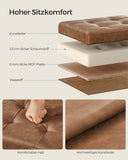 NEU Klappbarer Sitzbank mit Stauraum 41 cm kaffeebraun tintenschwarz