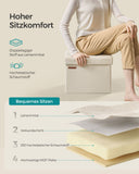 NEU Sitzhocker klappbar 31 cm Stauraum cremeweiß