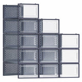 NEU 12er-Set Schuhboxen transparent-anthrazitblau transparent