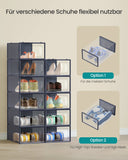 NEU 12er-Set Schuhboxen transparent-anthrazitblau transparent