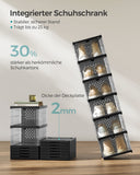 NEU Schuhschrank mit 6 Schuhboxen transparent-tintenschwarz