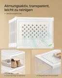 NEU Schuhschrank mit 6 Schuhboxen transparent-wolkenweiß