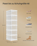 NEU Schuhschrank mit 6 Schuhboxen transparent-wolkenweiß