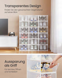 NEU 18er Set Schuhboxen 33,2 x 23 x 14,5 cm  transparent-weiß