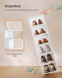NEU 18er Set Schuhboxen 33,2 x 23 x 14,5 cm  transparent-weiß