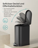 NEU Kosmetikeimer 10L Deckel Tret Stahl