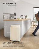 NEU Abfalleimer 50 L Pedal Softclose silbern