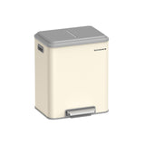 NEU 2 Fächer für Recycling und Restmüll sandbeige wolkenweiß