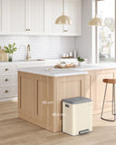 NEU 2 Fächer für Recycling und Restmüll sandbeige wolkenweiß