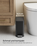 NEU Kosmetikeimer Toilettenbürsten Set Stahl