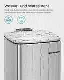 NEU Kosmetikeimer 8 Liter metallicsilber