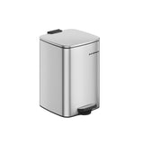NEU Mülleimer 20 Liter aus Stahl metallicsilber