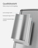 NEU Mülleimer 20 Liter aus Stahl metallicsilber