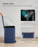NEU Mülleimer 20 Liter aus Stahl mitternachtsblau